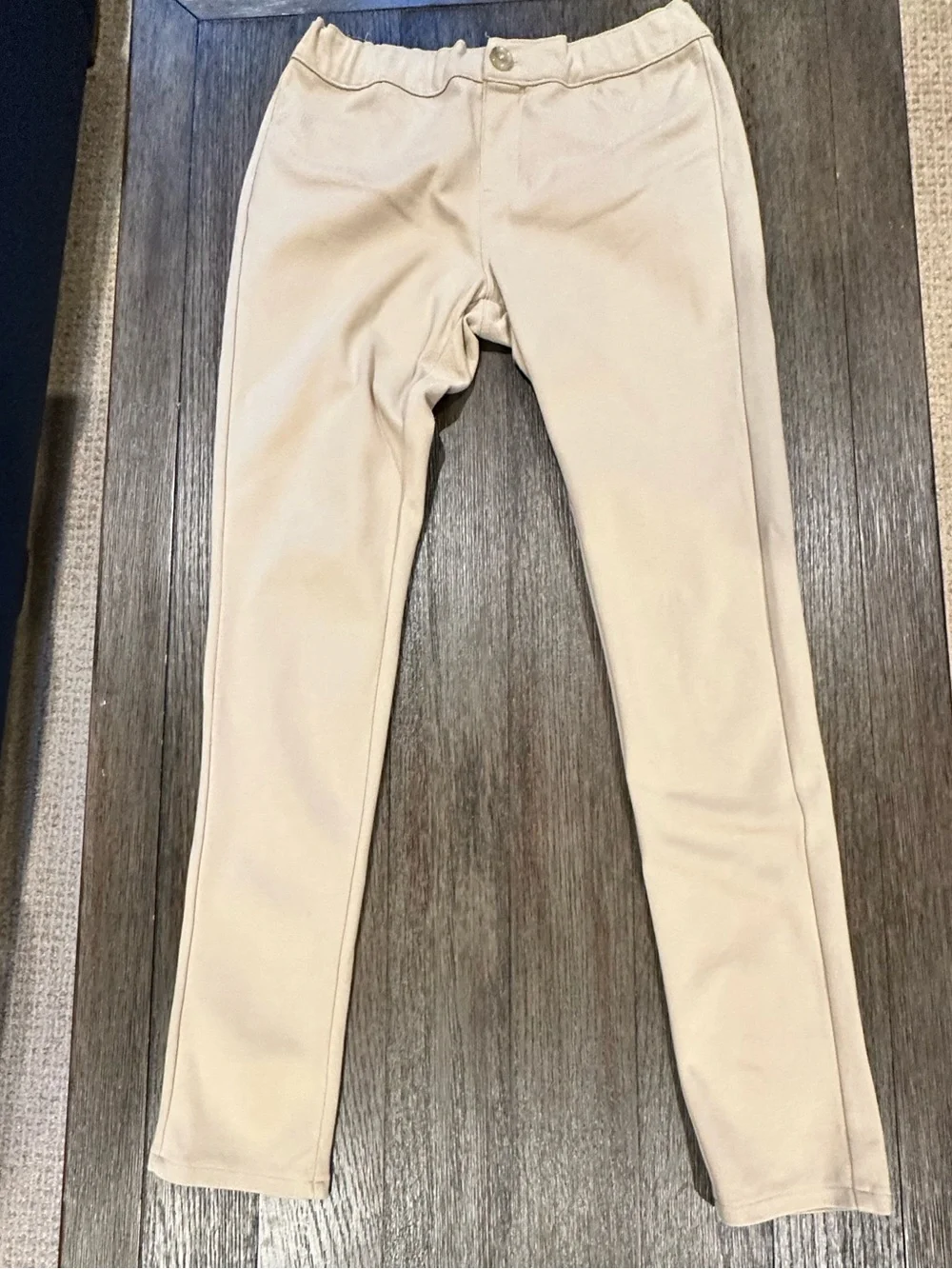 Old Navy - girls khaki knit pants/jeggings - school uniform - Back to School